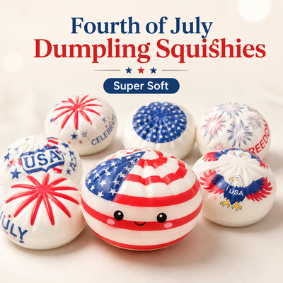 12 PC 4th OF July Squishy dumplings