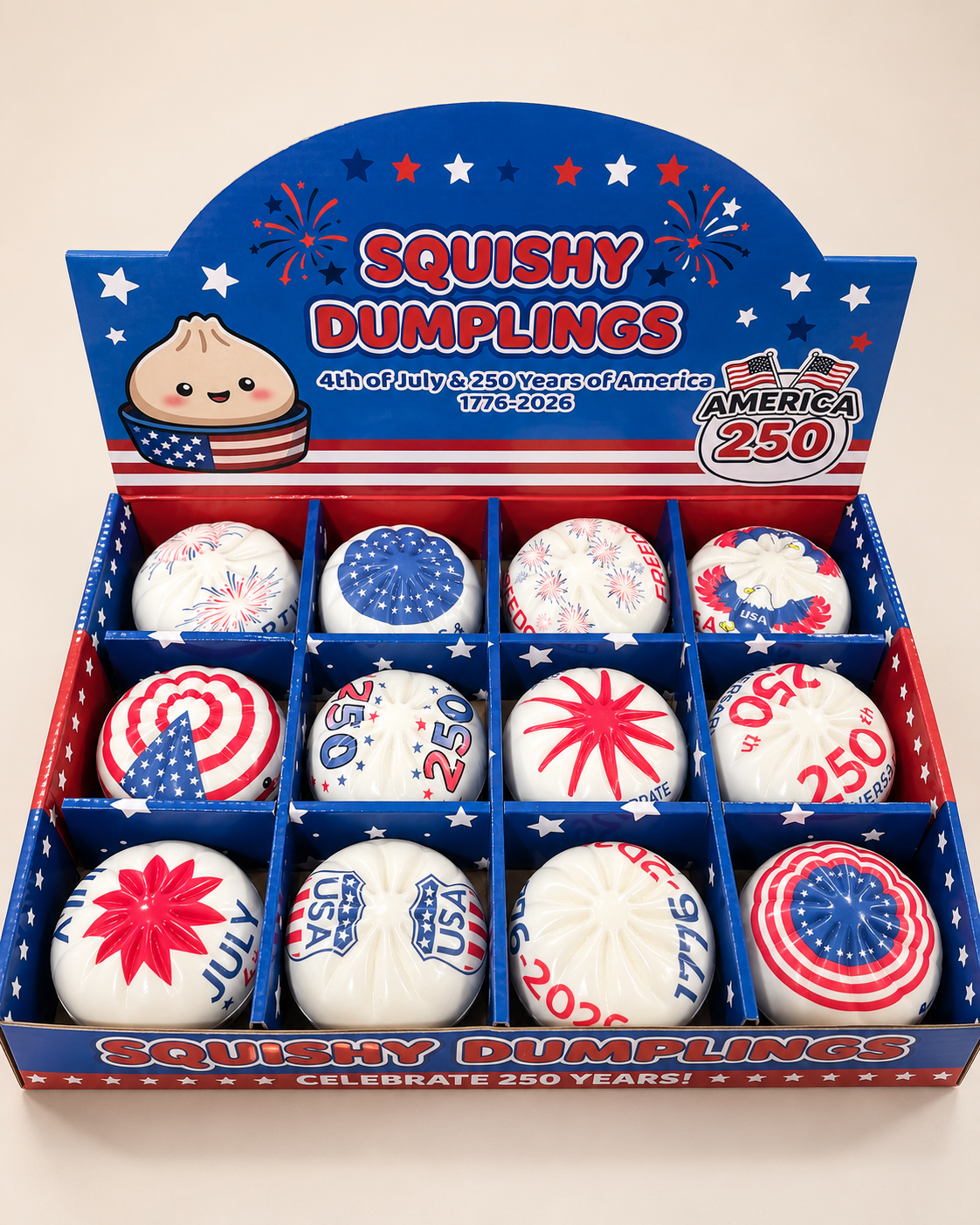 12 PC WORLD. CUP USA Squishy dumplings