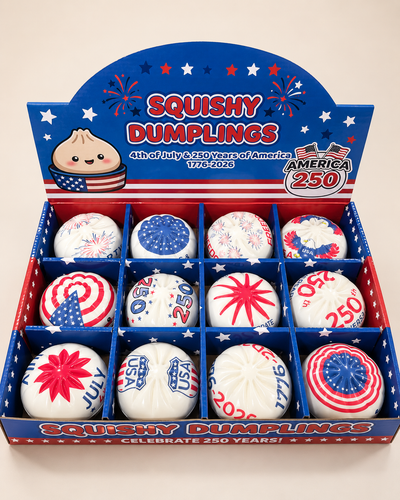 12 PC 4th OF July Squishy dumplings