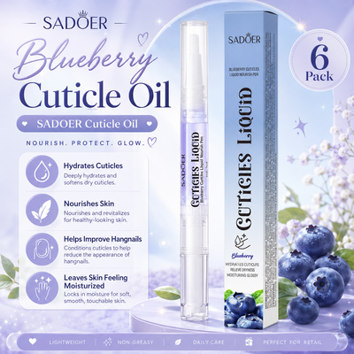 6 Pack Blueberry Cuticle Oil