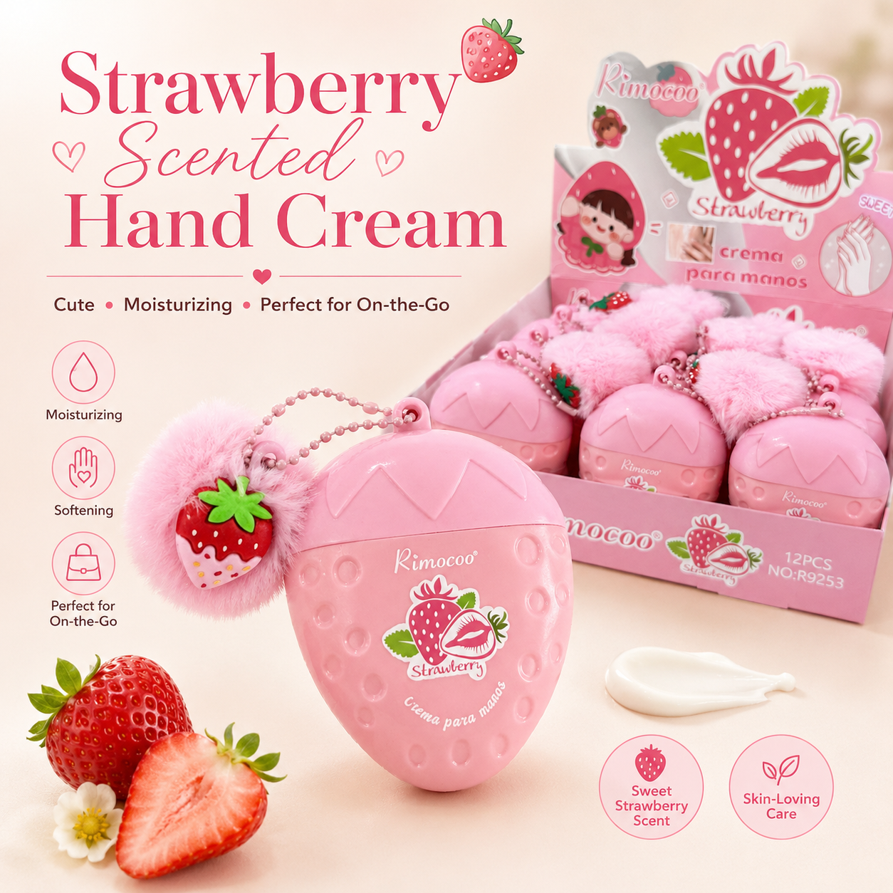 🍓12 PC Hand Cream-Strawberry