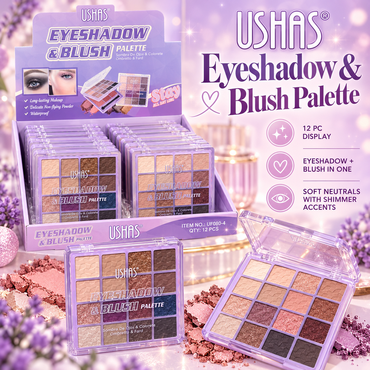 12 PC Eyeshadow Palettes