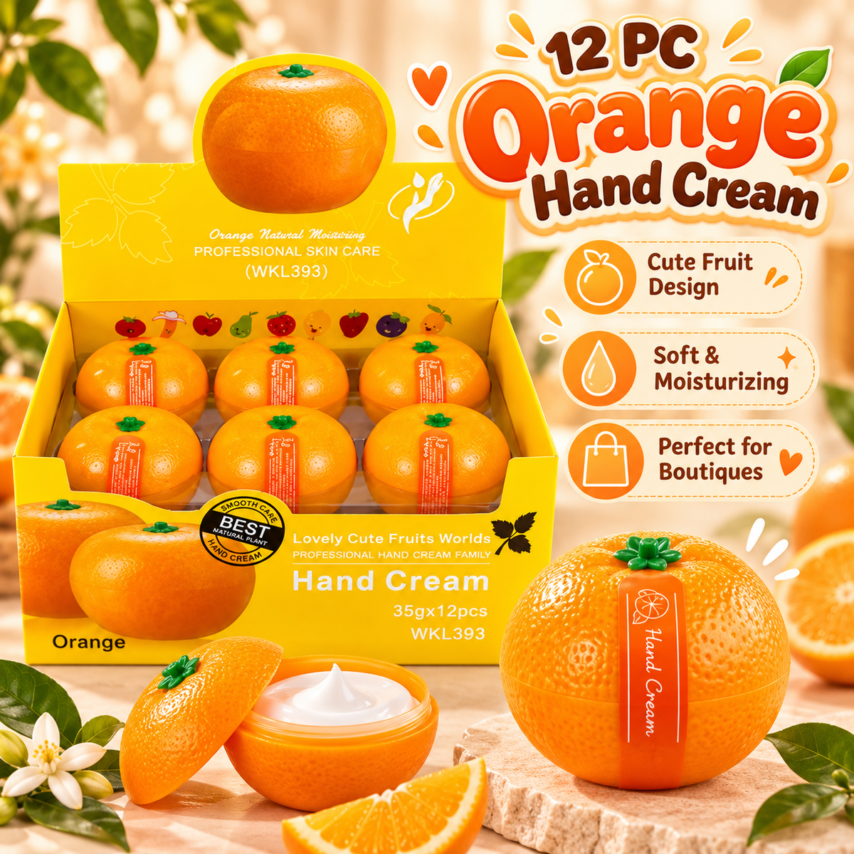 12 PC Hand cream Orange