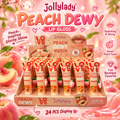 24 PC Juicy Peach Lippies with cute peach charm