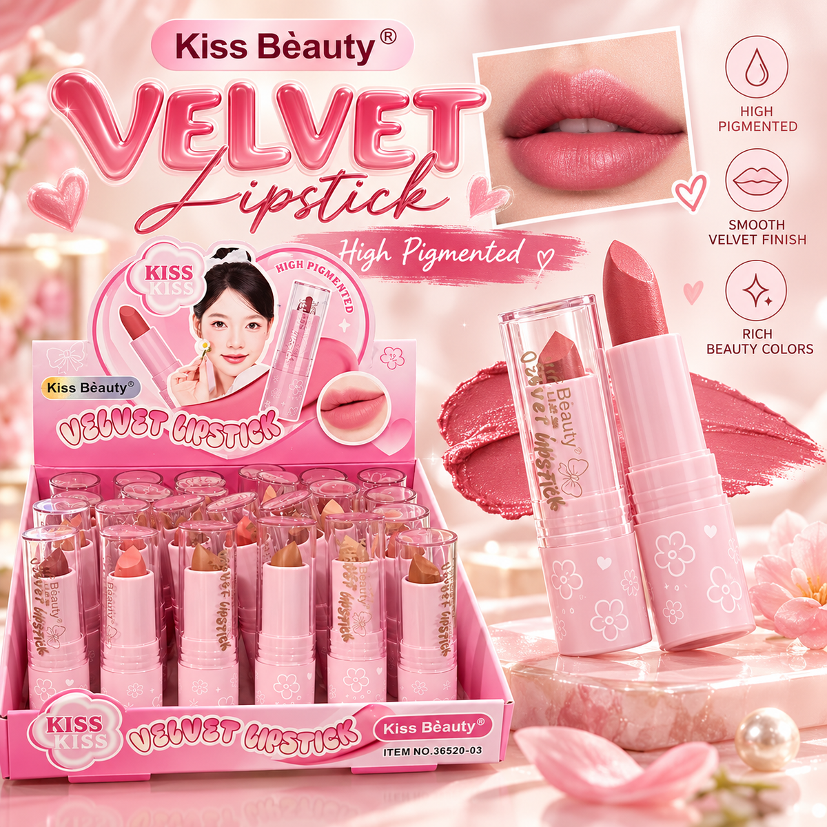 24 PC Lipstick Pinks and nudes