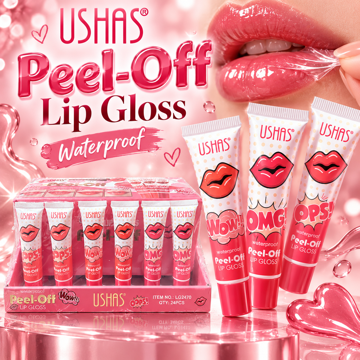 24 PC Peel OFF Lip stain