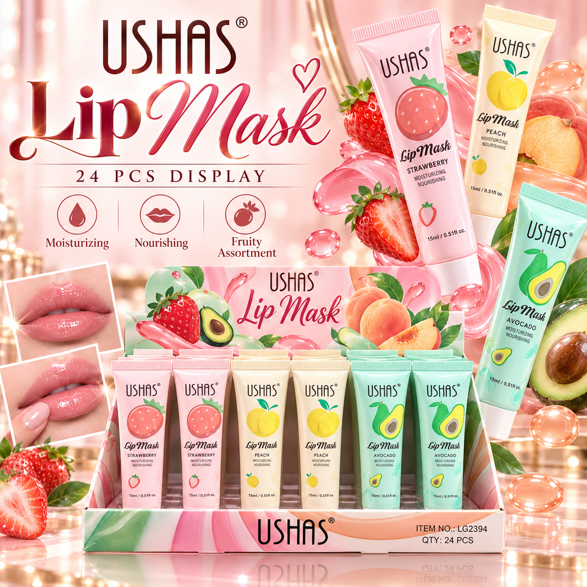 24 PC Fruity lip mask