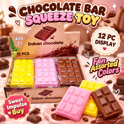 12 Piece Chocolate bar squishy