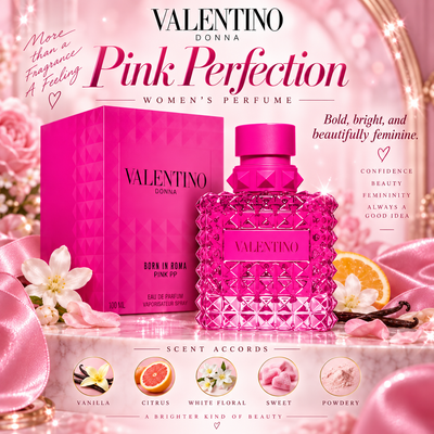 Donna Full Size- Pink- Top Notes: Vanilla, citrus, flower, soft