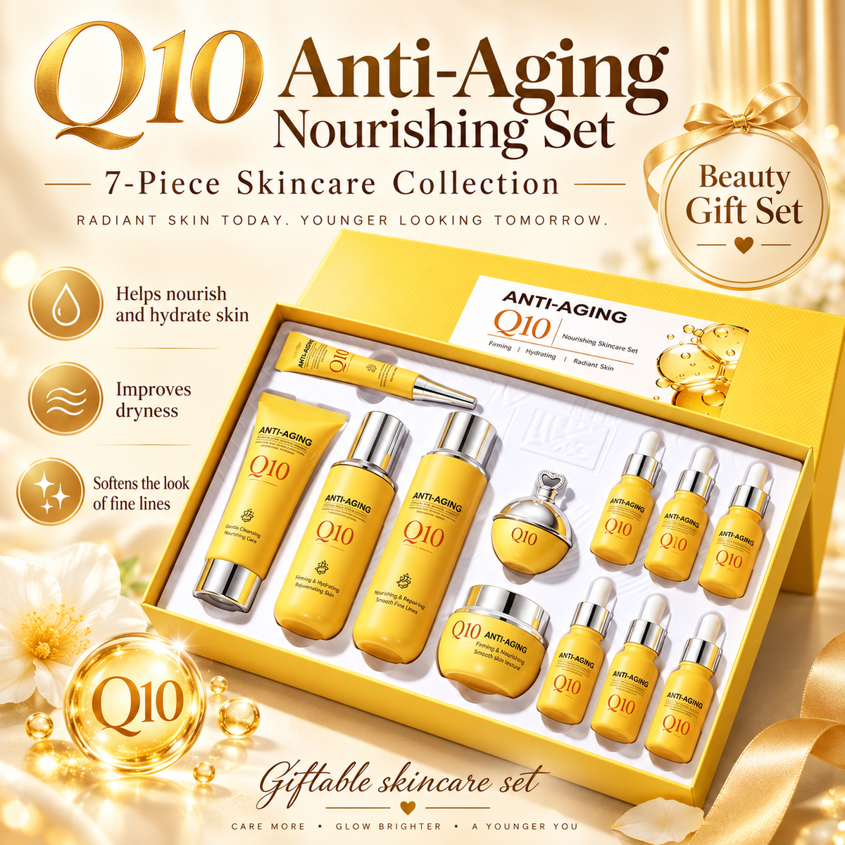 Q10 Anti-Aging Nourishing Skincare Gift Set – 7 Piece