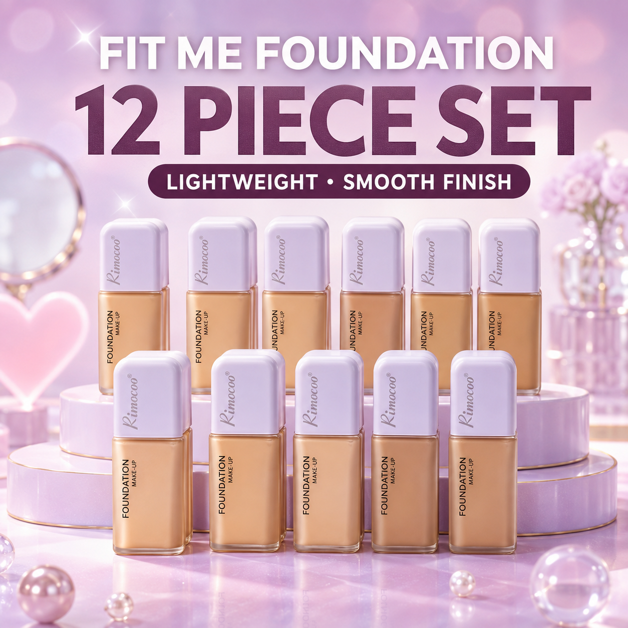 12 PC Full Size foundation fitme