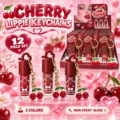 12 PC Cherry Keychain Lipgloss