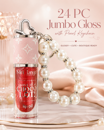 LUXE JUMBO KEYCHAIN BRACELET LIP GLOSS