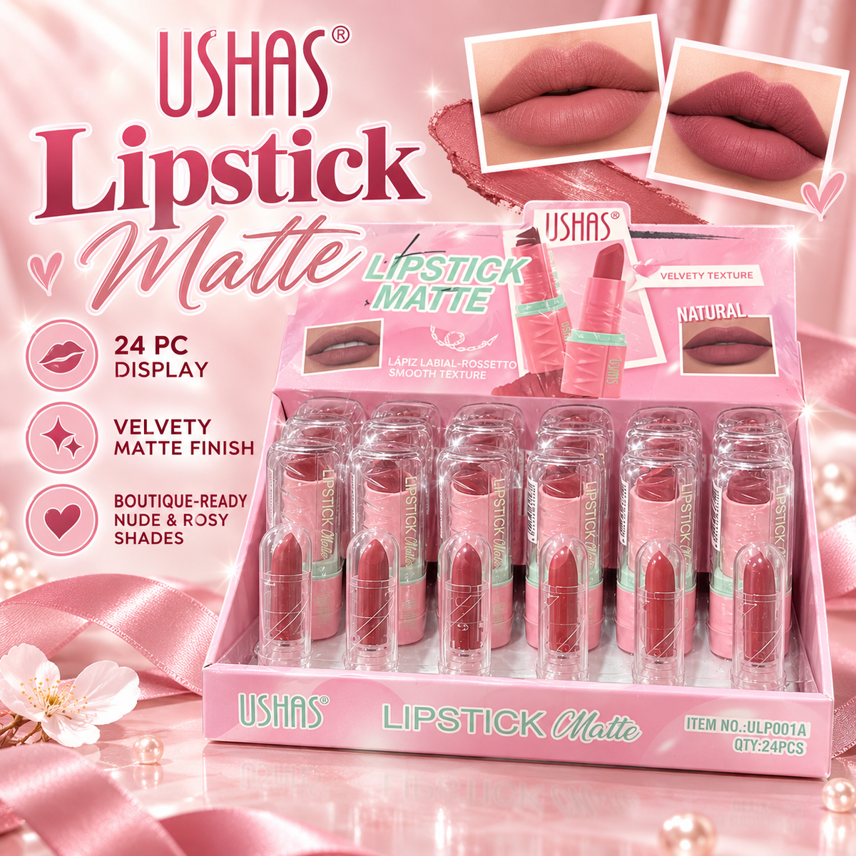 24 PC Matte lipstick with samplers