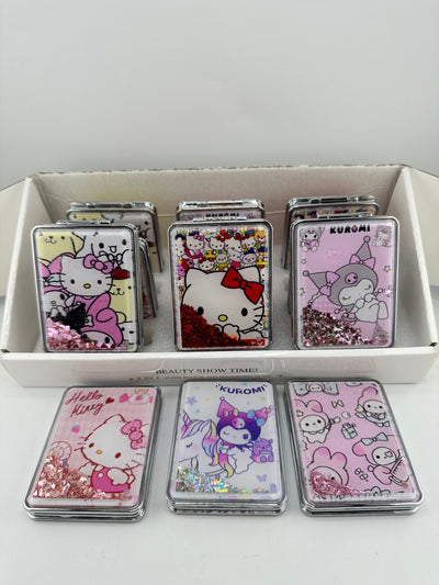 ✨HK Compact Mirror glitter box of 12- Rectangle Unicorn Mix