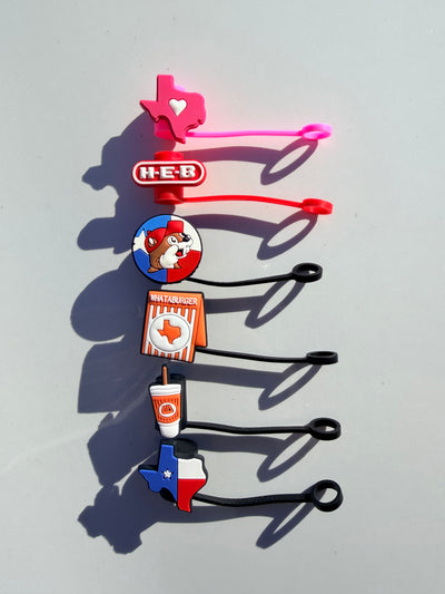 6 PC TEXAS Theme 40oz Straw Toppers!