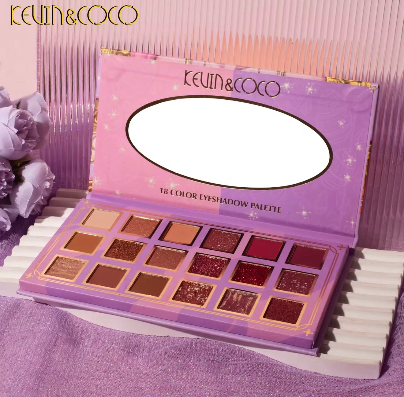 Kevin Como Premium 18 Pan Eyeshadow Palette