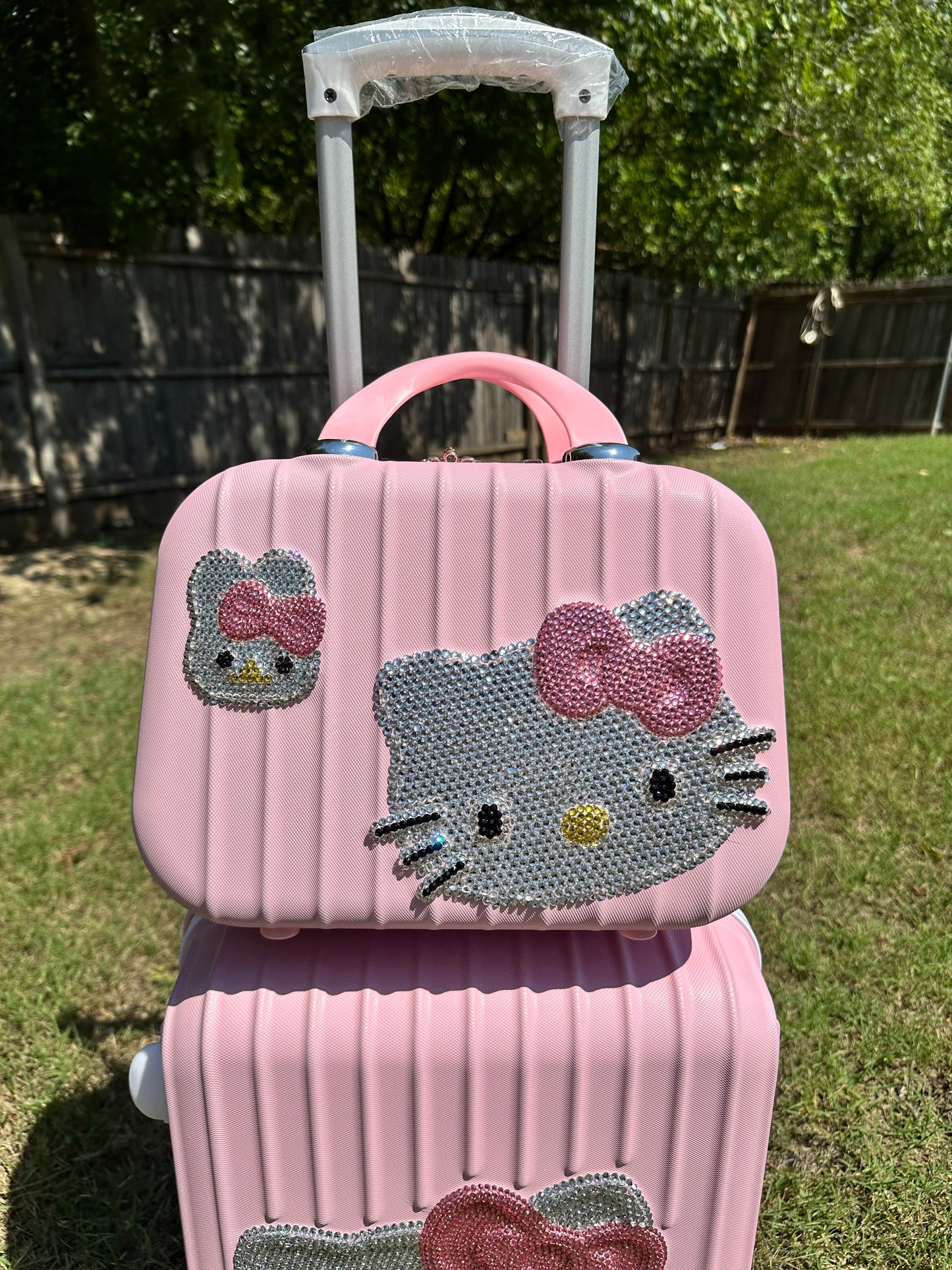 ✨ Limited Kitty Bling Rhinestone Luggage Set