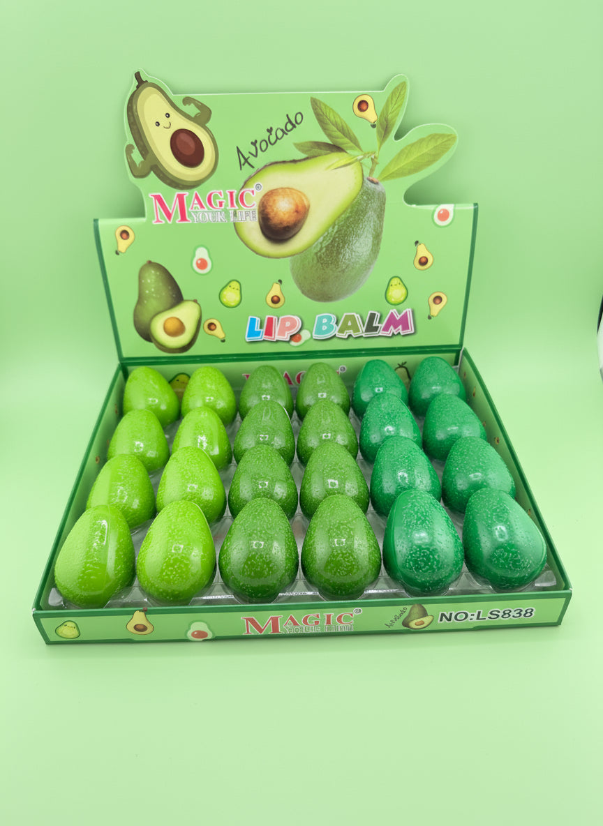 Avocado Shaped Lip balm- 24 pcs