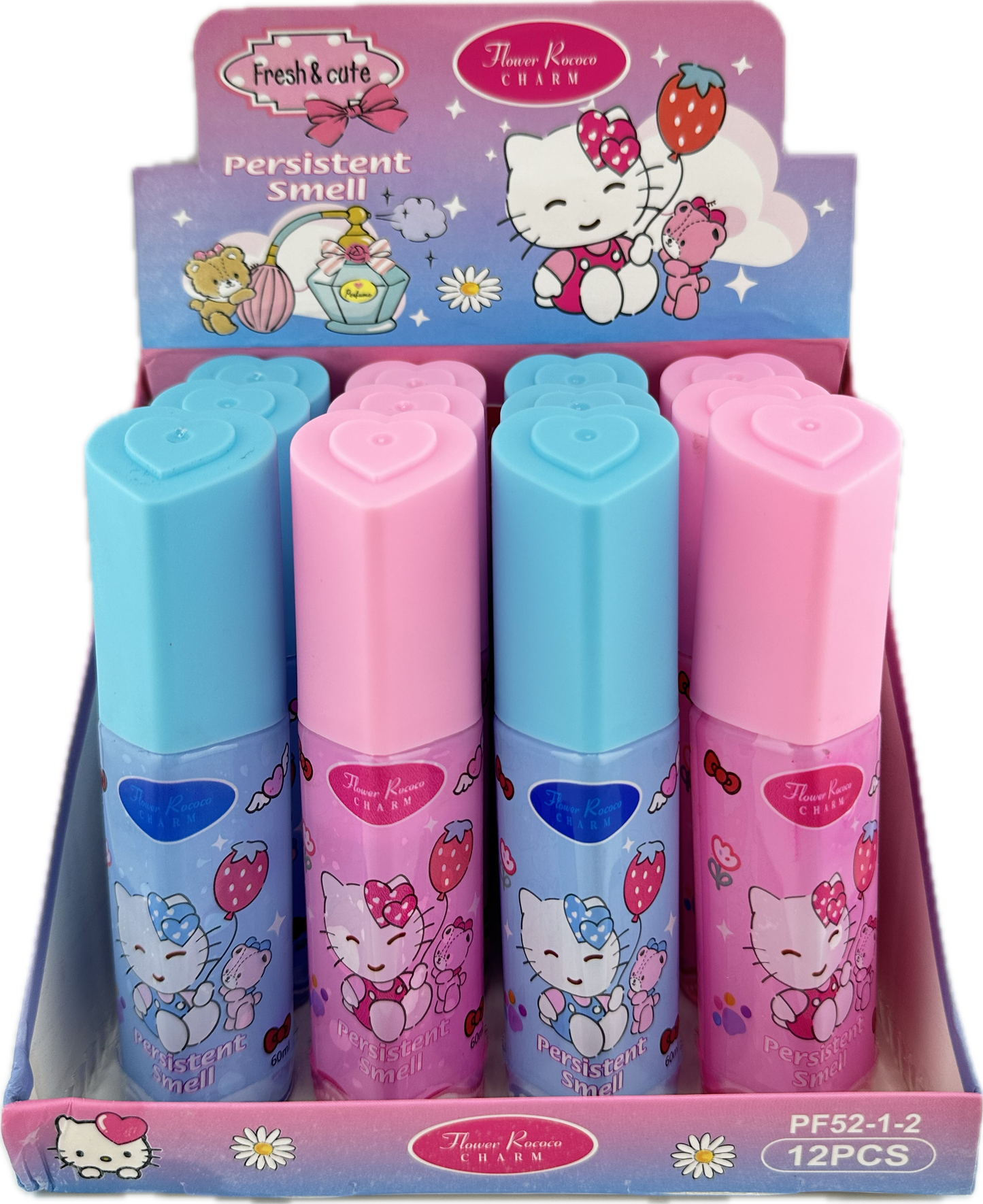 Kitty 12 Pack Perfume- Sweet scent- 2 scents