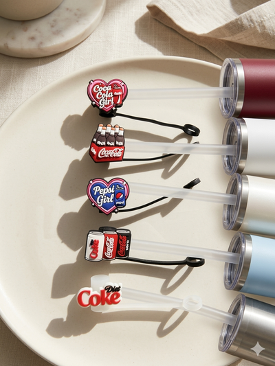 5 PC SODA 40oz Straw Toppers