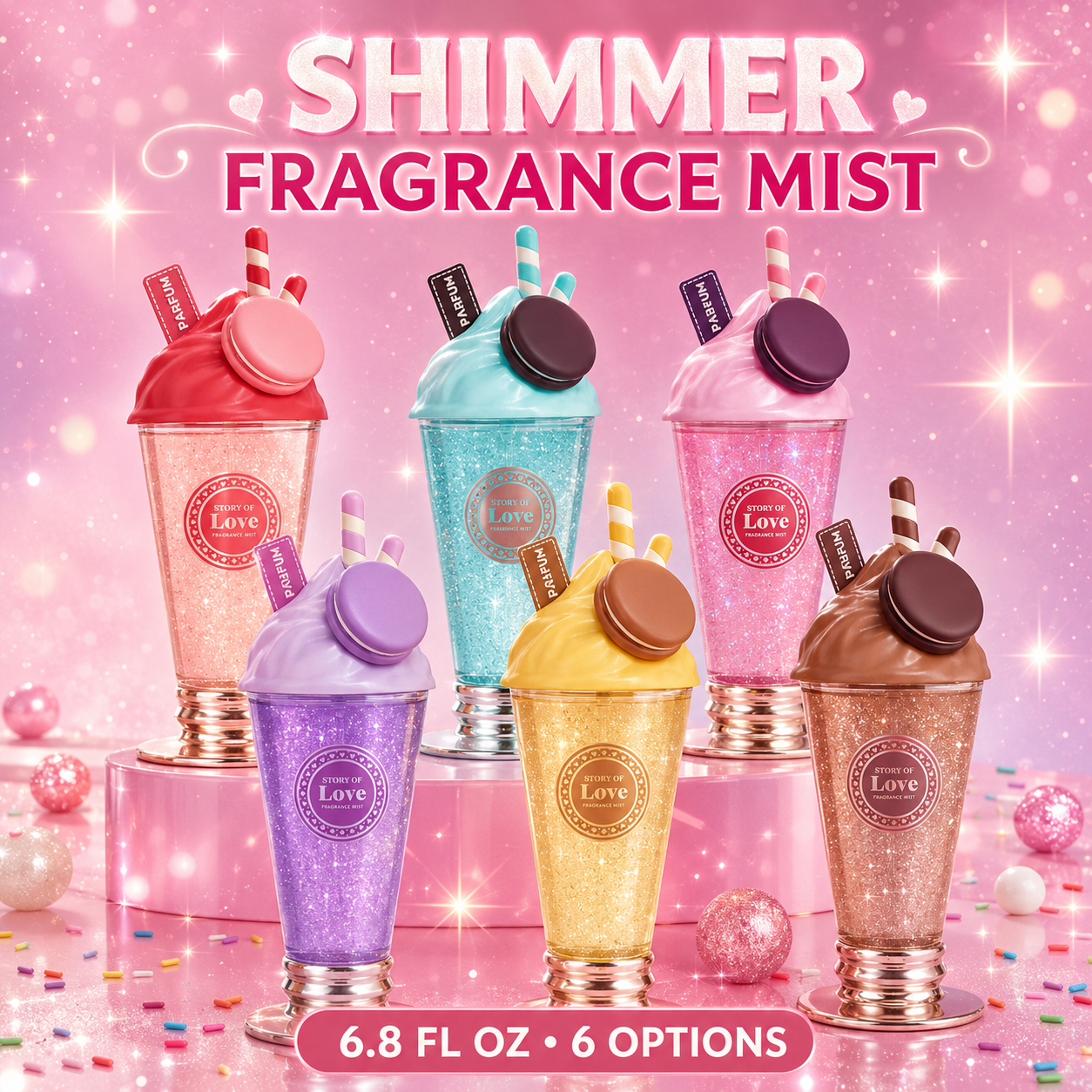 200ML Shimmer Fragrance Spray- choose a scent