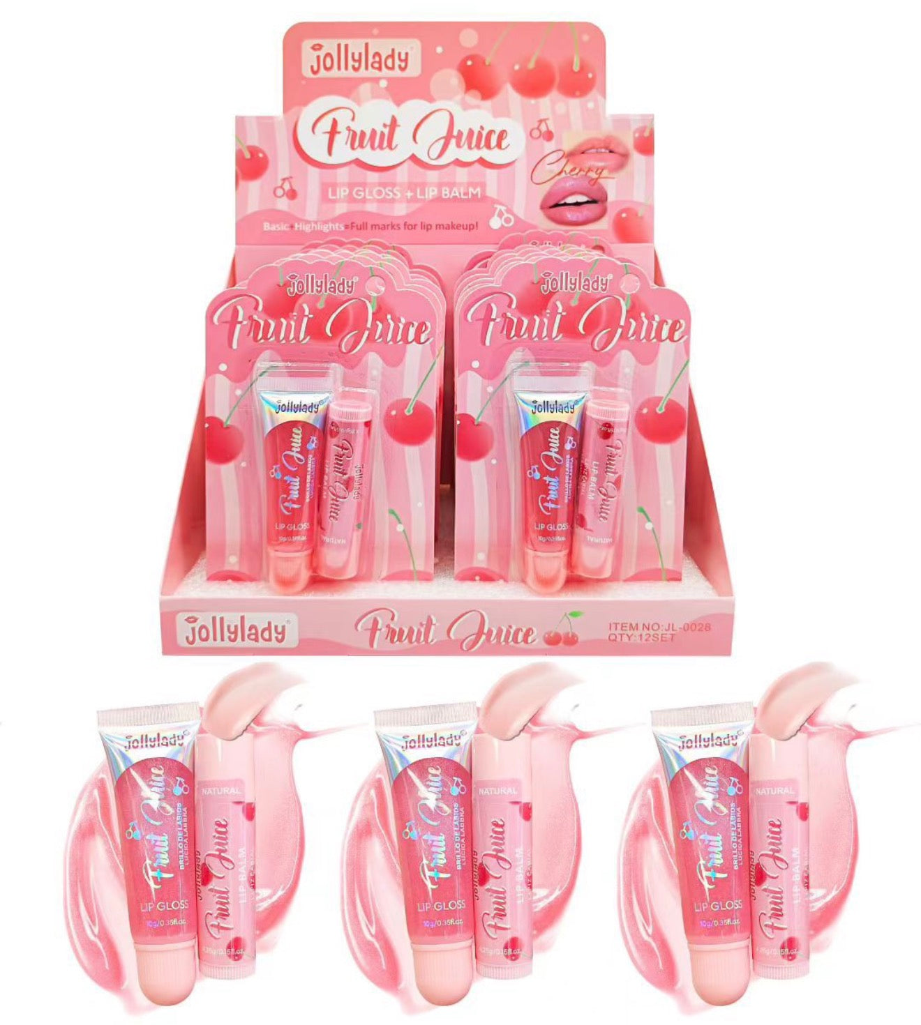 12 PC Lip Balm and gloss duos sets