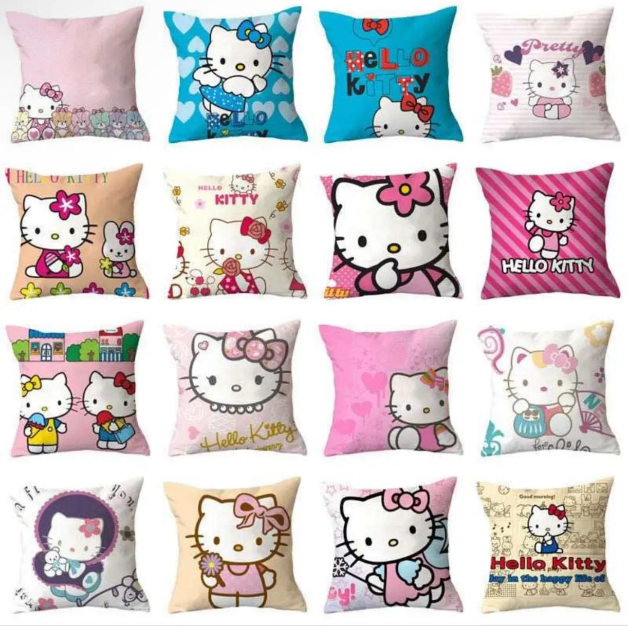 5 Pieces 18x18 Inch Pillowcases- RANDOM MIXED DESIGNS
