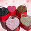 Embossed raised Logo Heart shaped Bag with Strap- HE by ART BOX INCLUDED