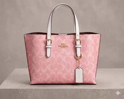 Mollie Style Tote Bag Pink - 12 inches x 8 inches