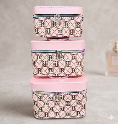 Vintage glam coquette 3-Tier Nesting Cosmetic ✨💖