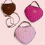 Embossed raised Logo Heart shaped Bag with Strap- HE by ART BOX INCLUDED