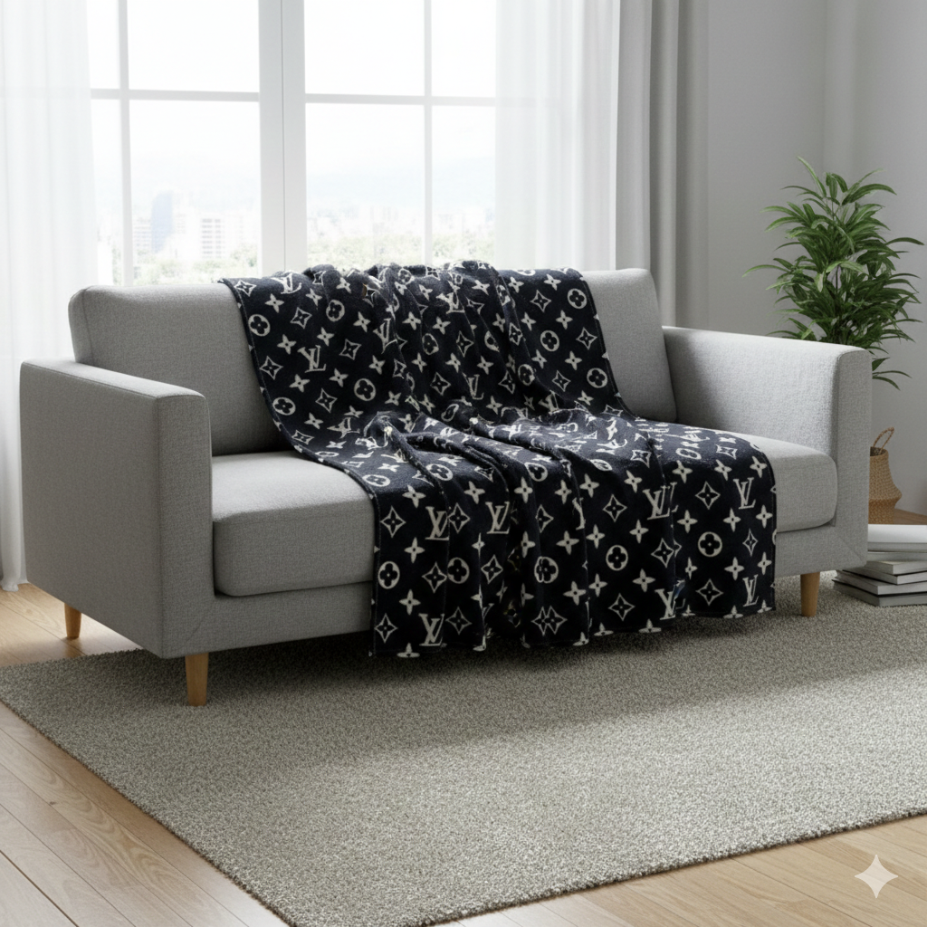 LUXE X-LARGE FLANNEL/POLYESTER BLANKET 150x200