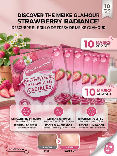 10 PC STRAWBERRY SHEET MASK