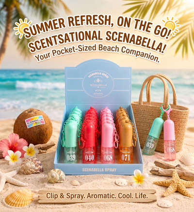24 PC Keychain Mini Braizlian Body Sprays