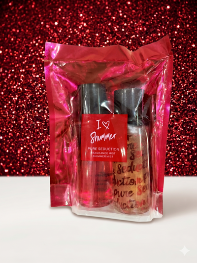 I Love Shimmer Gift Pack- Shimmer Spray and Fragrance Spray-Victorias Secret Inspired scents- 2.5 FL OZ