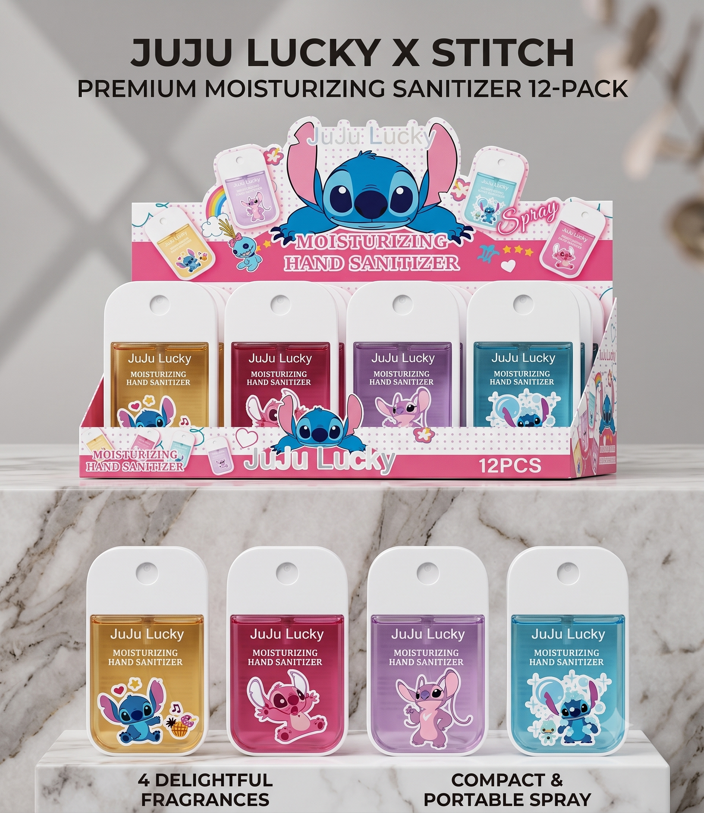 12 PC Sanitizer Blue monster