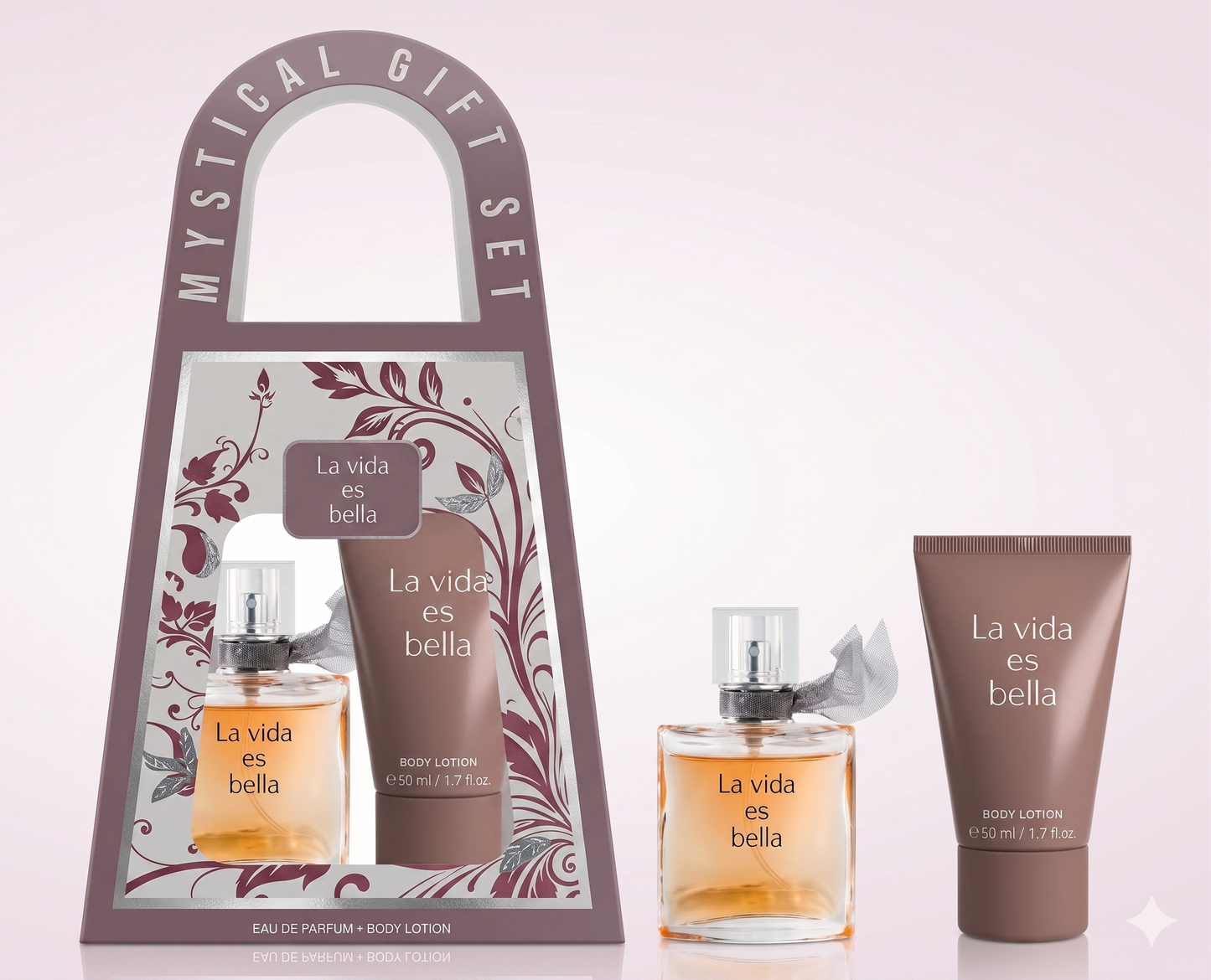 Gift Set Perfume and Body Lotion-Inspired La vida es