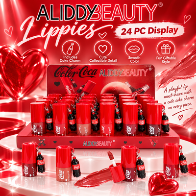24 PC Color Cola Lip Tint- 6 shades- Cola Charms included