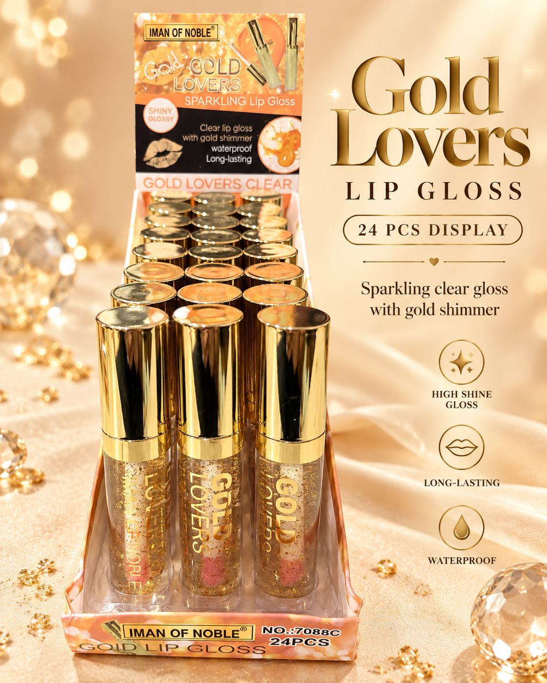 Gold Dazzle lip gloss (color changing)