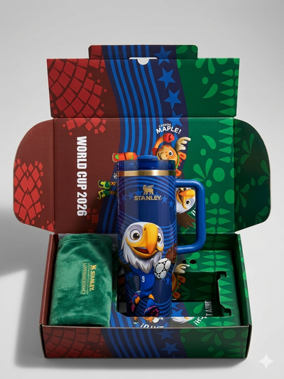 40 OZ Soccer USA TUMBLER with gift box and straw tooper!
