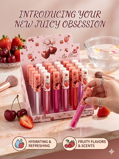 24 PC Lip Gloss Fruity