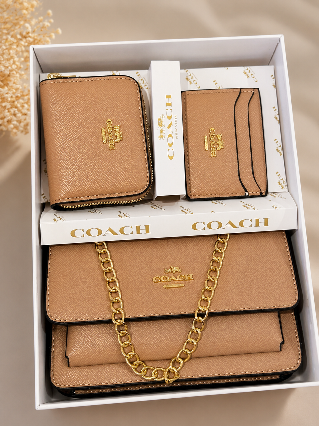 3 PC Khaki Neutral box with 3 pc set
