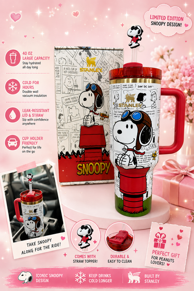 Red Tumbler 40OZ with gift box and straw topper