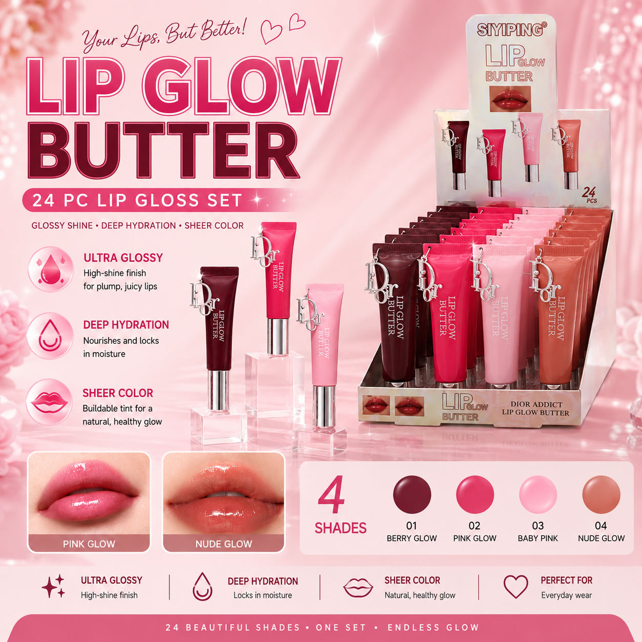 24 PC Gloss with keychain D