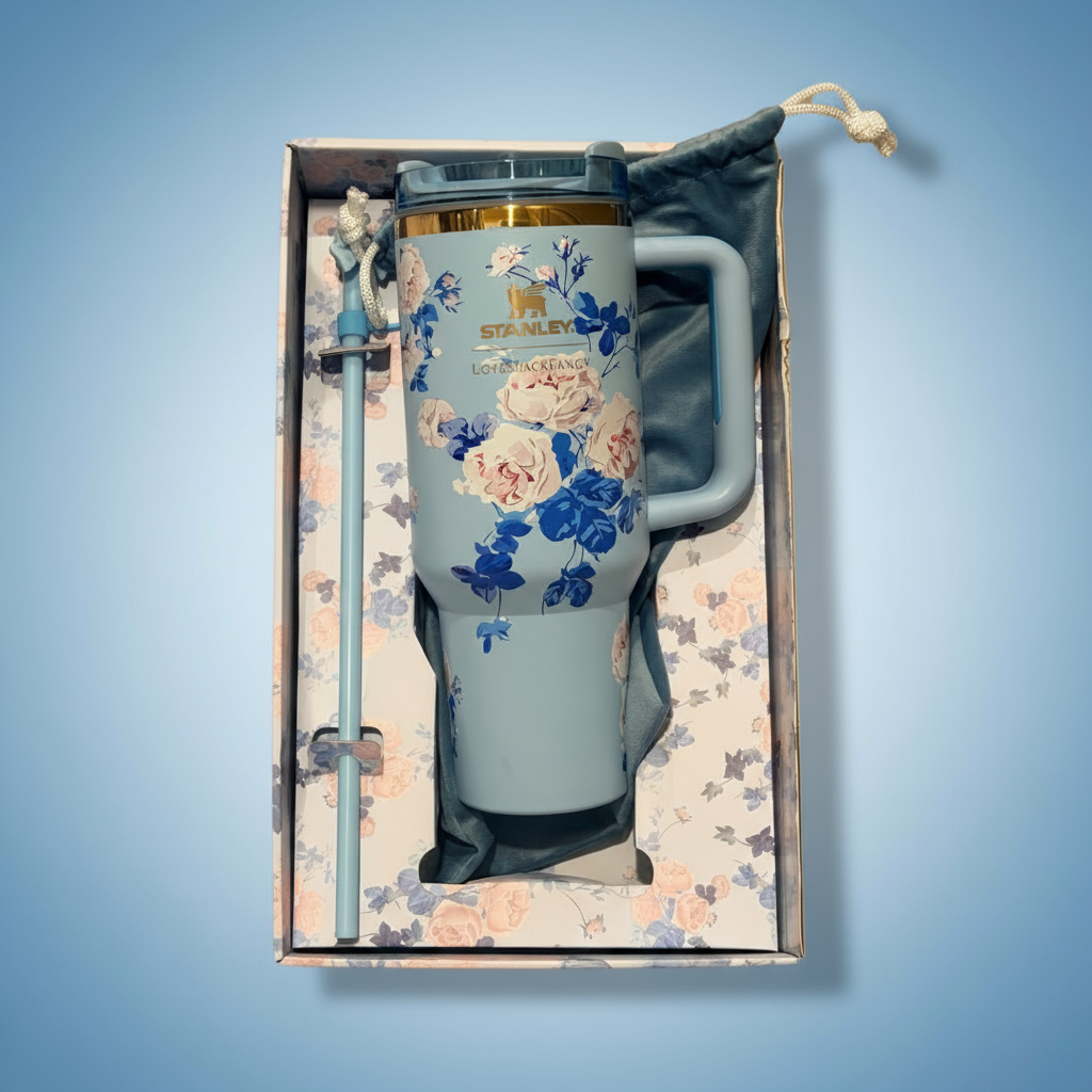 40 OZ Limited Tumbler with Box, Dust Bag and topper