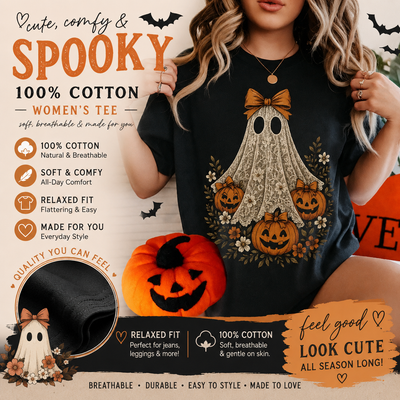 100% Cotton Women's Tee-HALLOWEEN