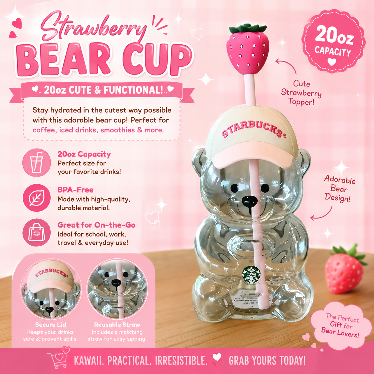 Strawberry Bear in box