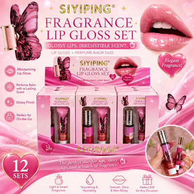 12 PC Perfume and Lip gloss Duo