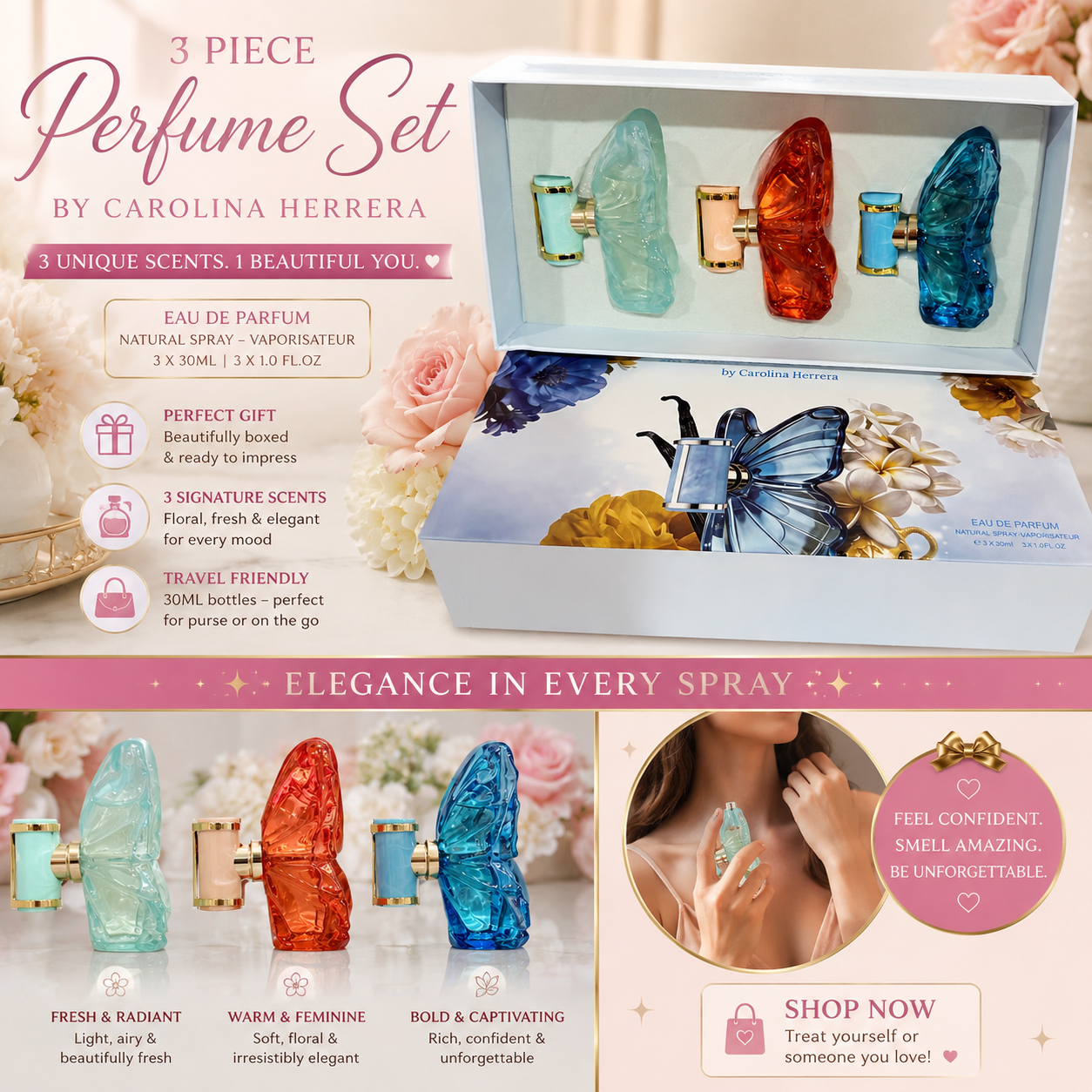 3 PC Gift Set Carolina Perfume